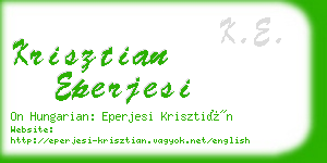 krisztian eperjesi business card